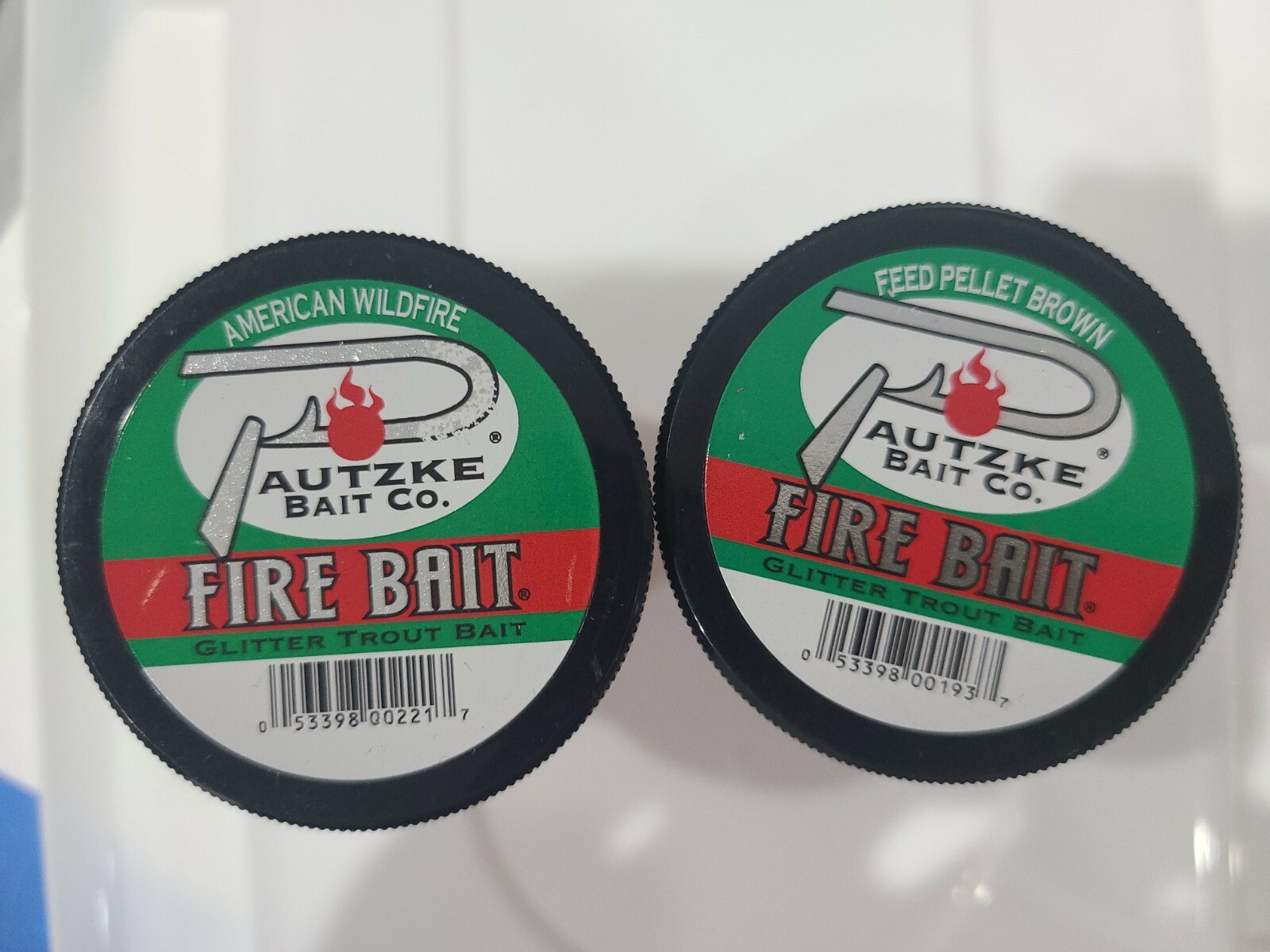 Lot of 2- Pautzke Bait Co. Fire Gel Attractant Freshwater Glitter Trout Bait