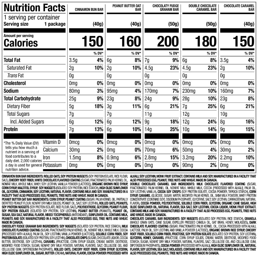 Weight Loss Snack Bars Variety Pack - 15 Count On The Go Energy Bars