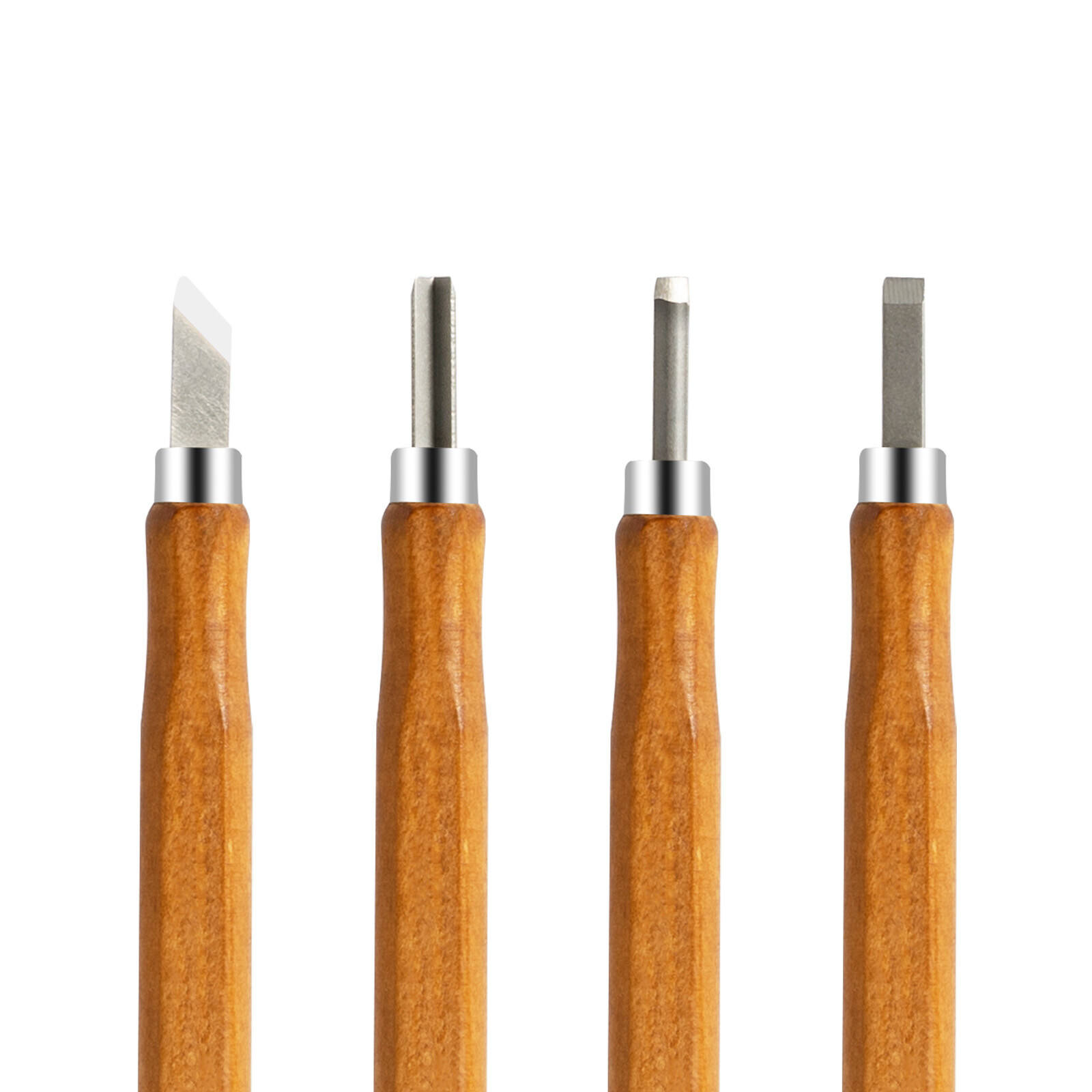 12Pcs Silver& Brown Carving Tools For Printmaking& Cork Carving W/ Storage Box
