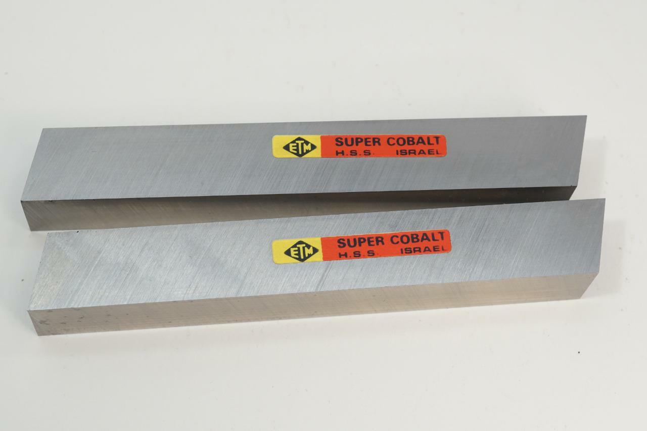 2 New ETM Israel Super Cobalt HSS 5/8" x 4-1/2" Square Lathe Cutter Tool Bit