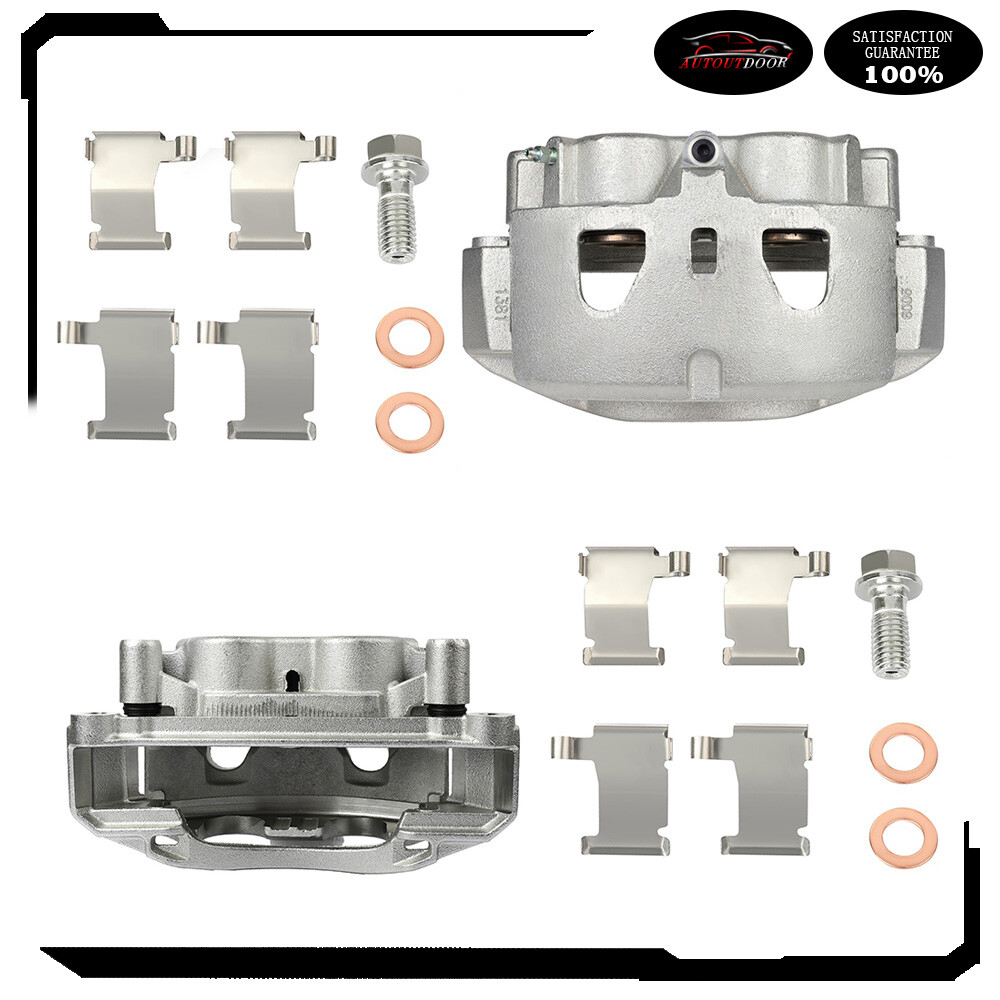 Brake Front Calipers w/ Bracket Pair 2 For 2011-2017 GMC Sierra 2500 HD