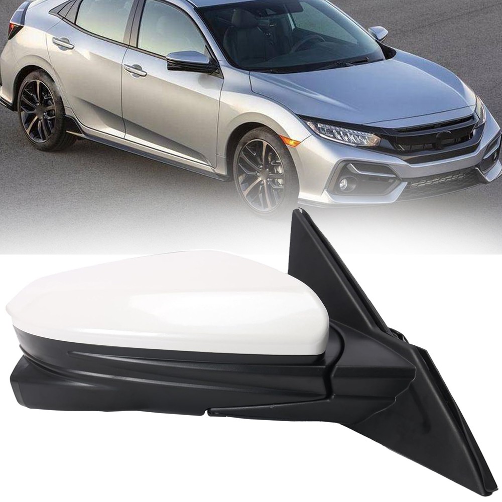 11Pins White Right RH Side Mirror Power Heated View Camera For Honda Civic 16-20
