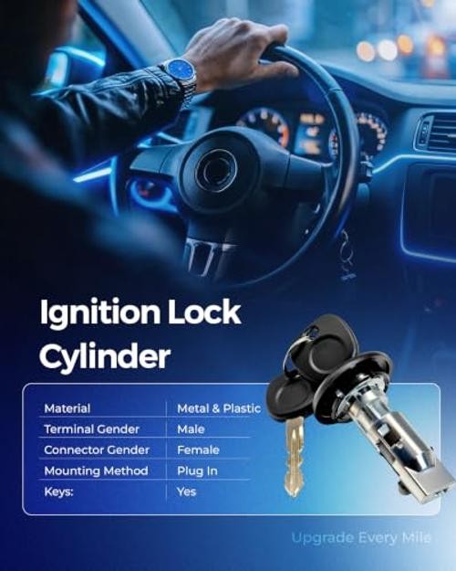 Ignition Switch with Key, Ignition Lock Cylinder Compatible with Chevrolet