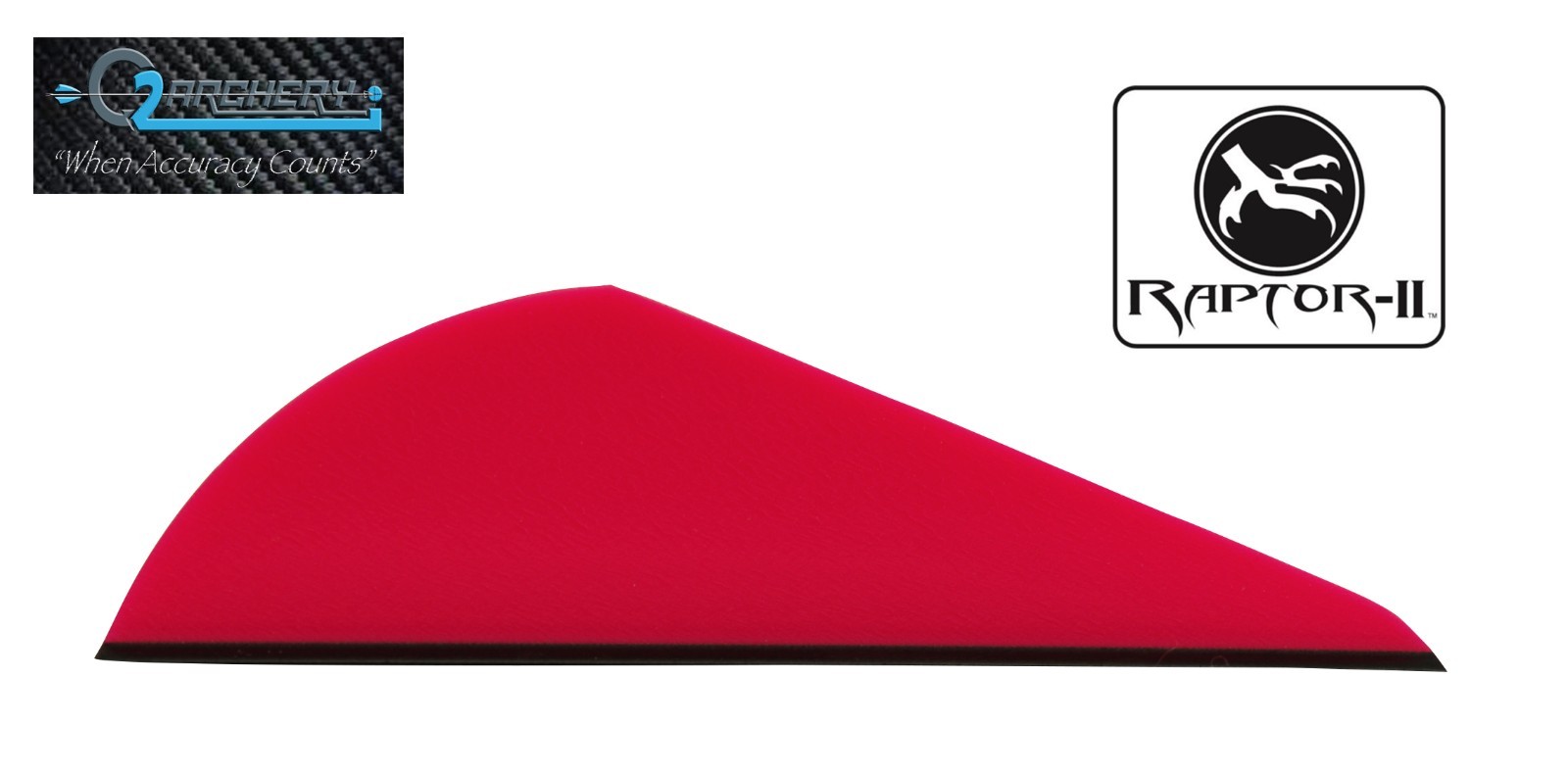 2.0" Fire Red Raptor II Vanes By Q2I Archery, Pkg 100 ***When Accuracy Counts***