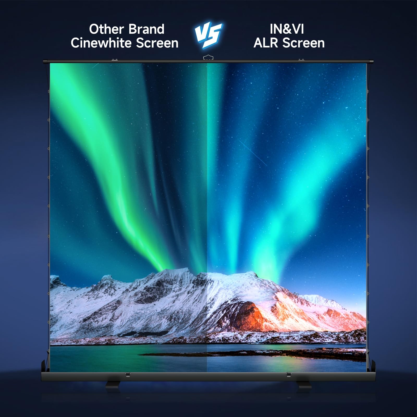 Tab-Tension Portable ALR Manual Pull Up Projector Screen,Outdoor Projector Sc...