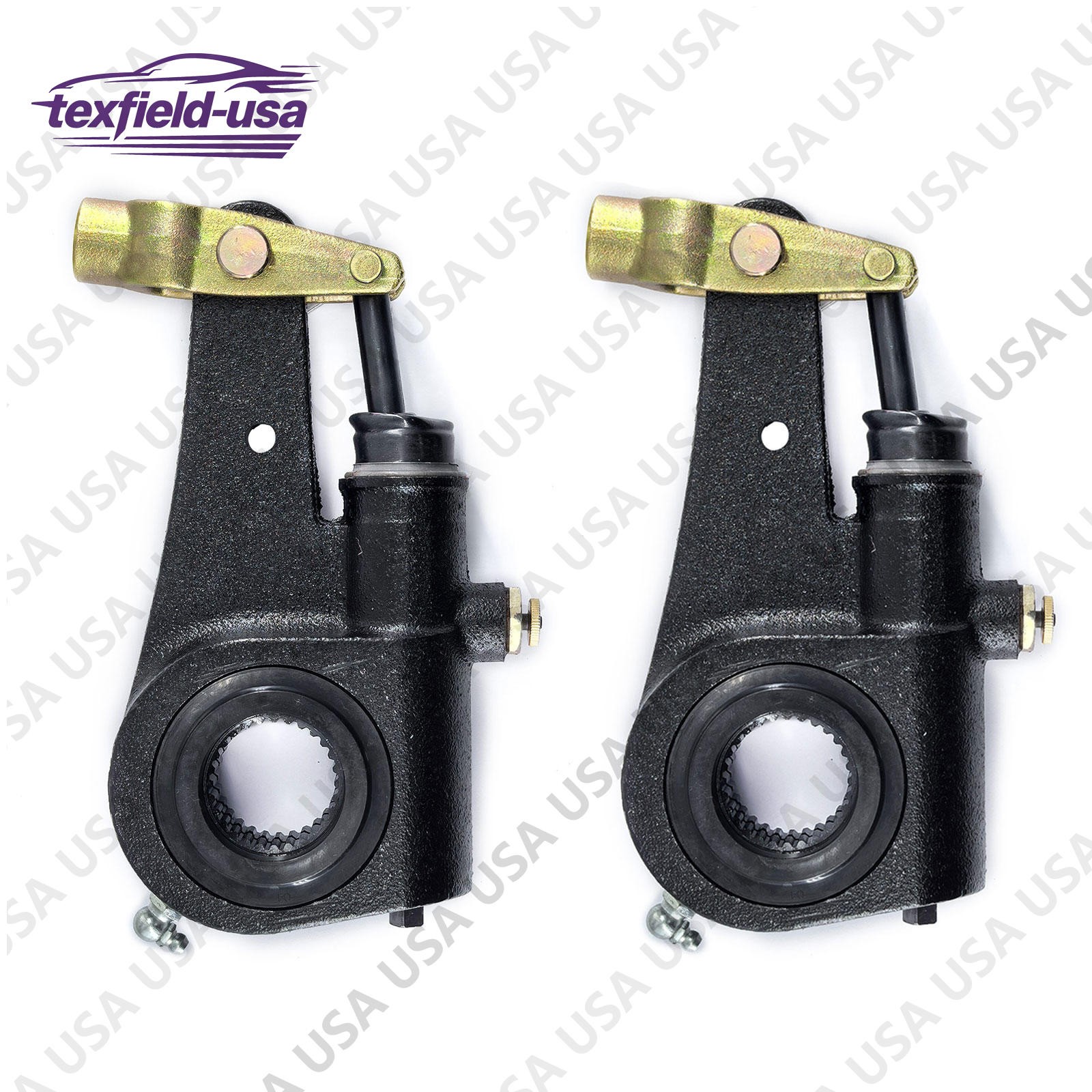 2PCS Automatic Slack Adjuster 1.5"x28 Spline 6" Lever Replace Meritor R801074