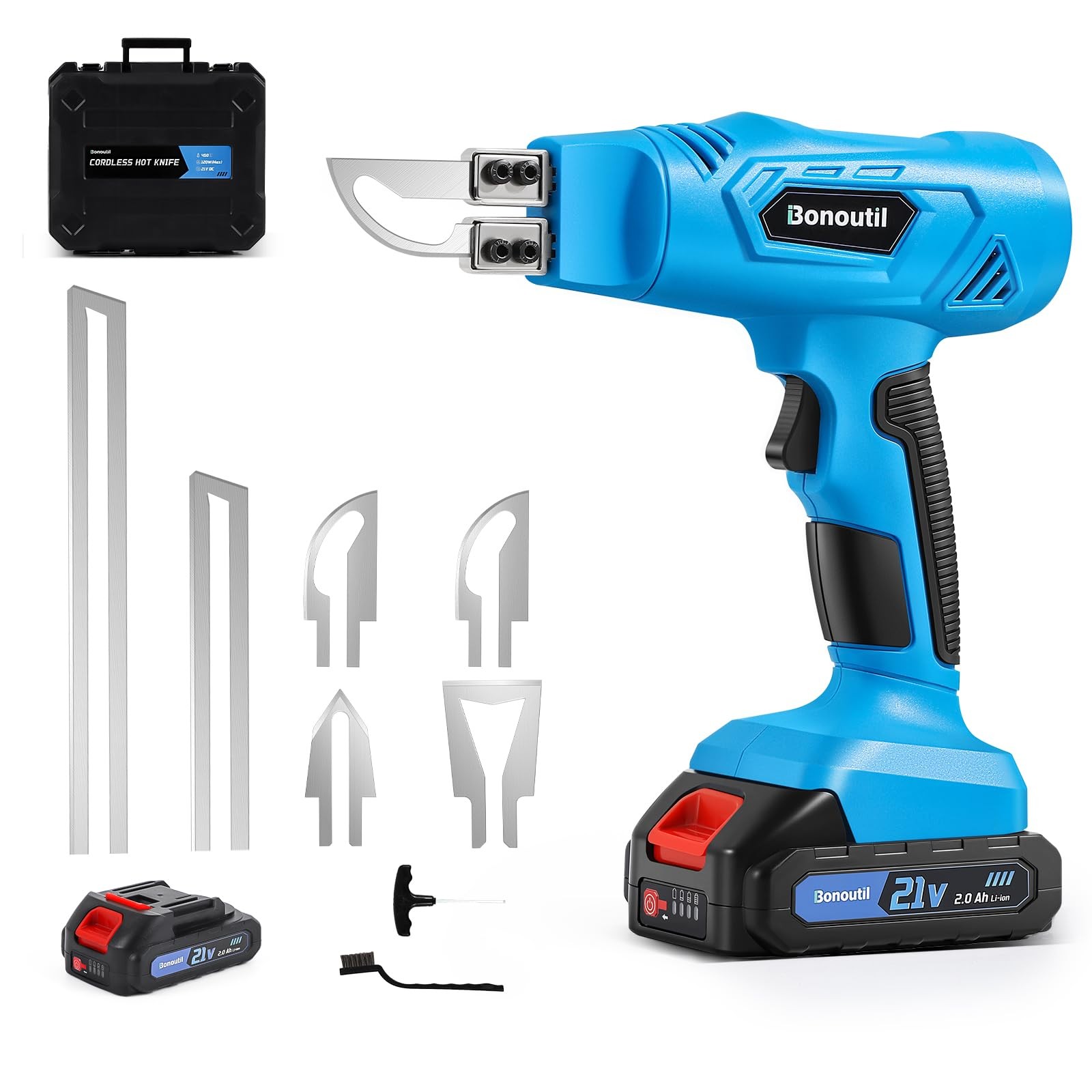 21V Cordless Hot Knife Foam Cutting Tools with 6 Blades 2.0Ah Battery Powered...