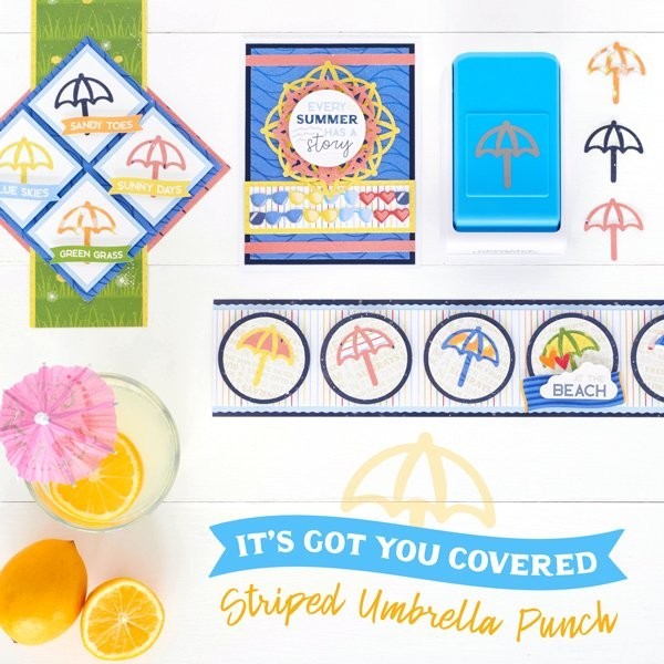 Creative Memories Striped Umbrella Punch