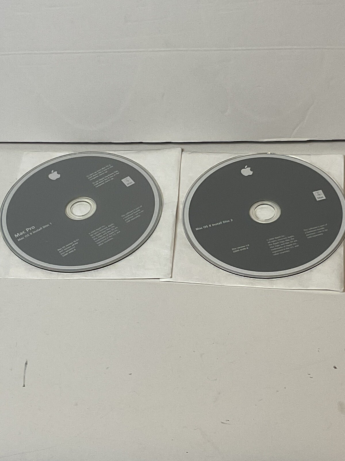 Mac Pro OS X Install Disc 1 & 2 Version 10.5.1 2008 OEM