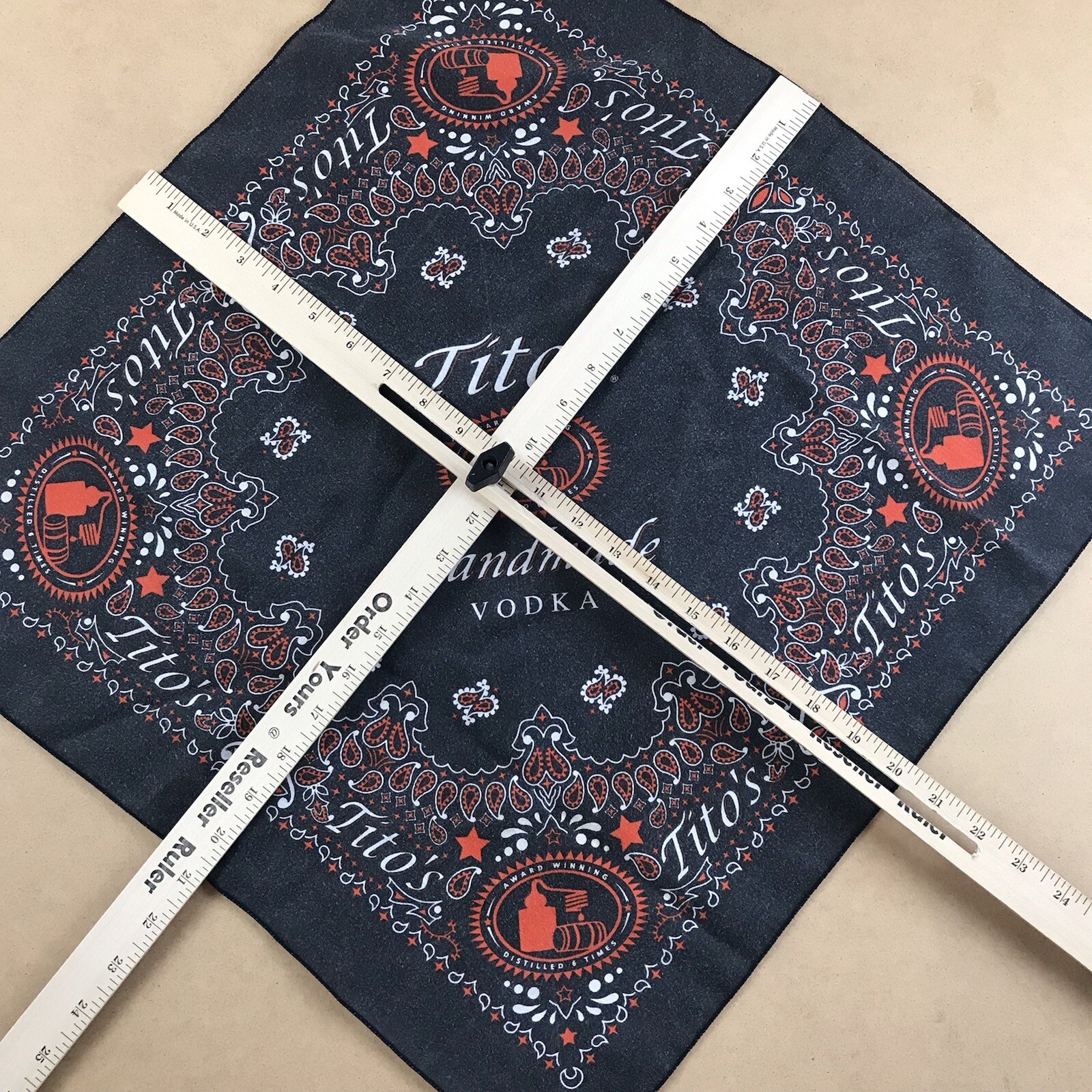 Tito's Handmade Vodka Bandana Handkerchief Black SKU2259