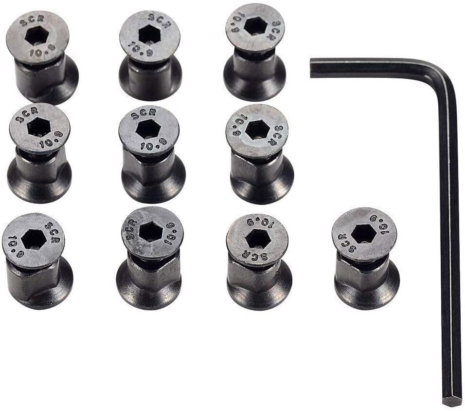 10 Sets KeyMod Rail Screws and Nuts Allen Wrench with Storage Case
