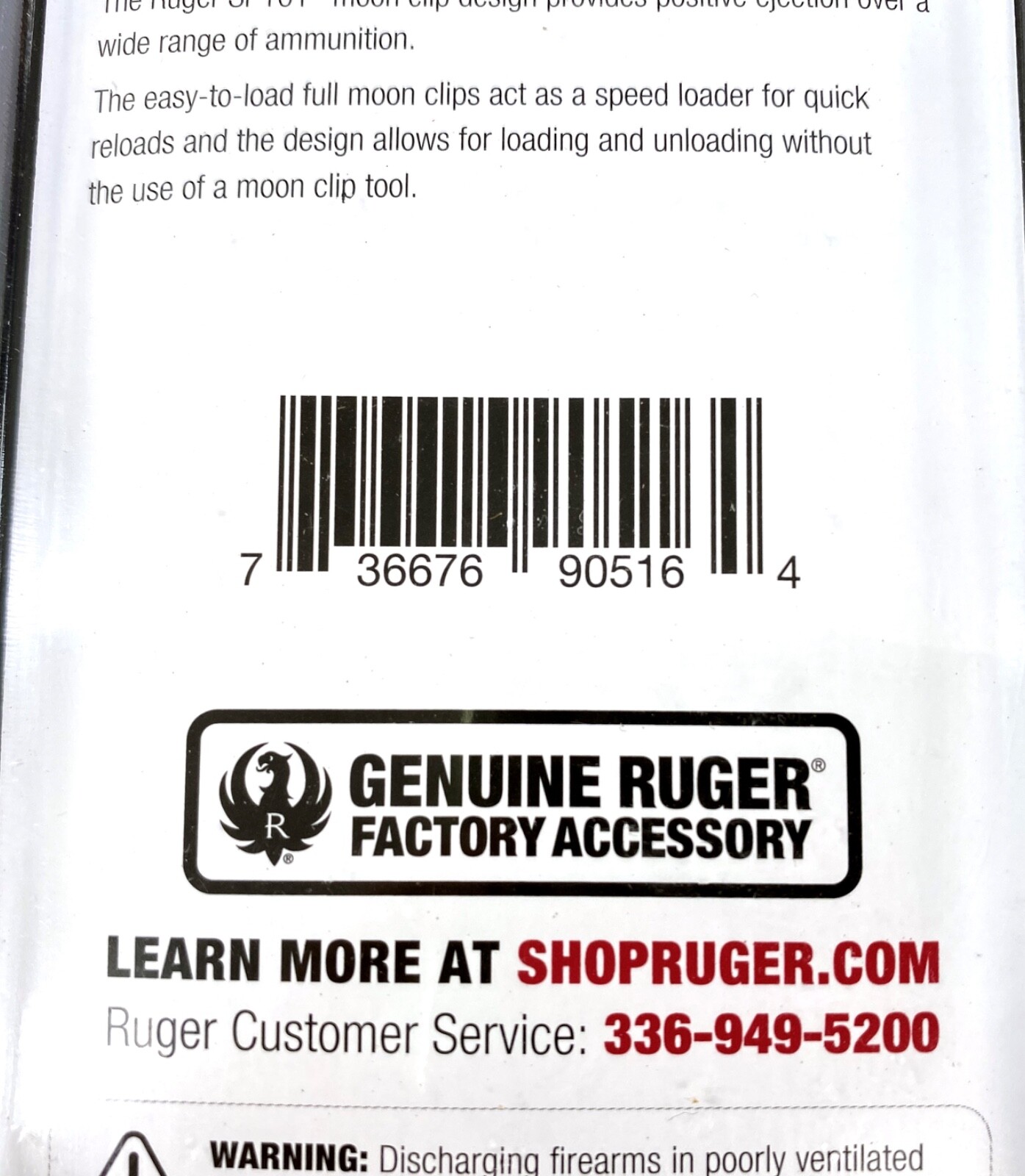 Ruger SP101 9mm 5-Round Moon Clips - 3 per pack - 90516