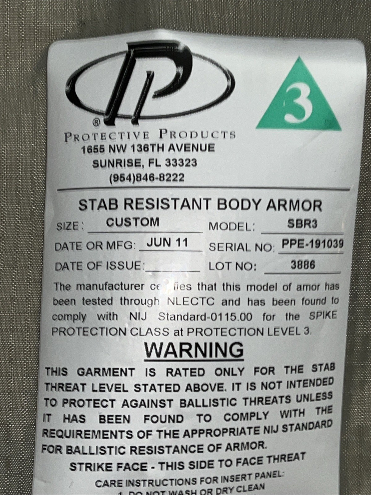 Level 111A Body Armor