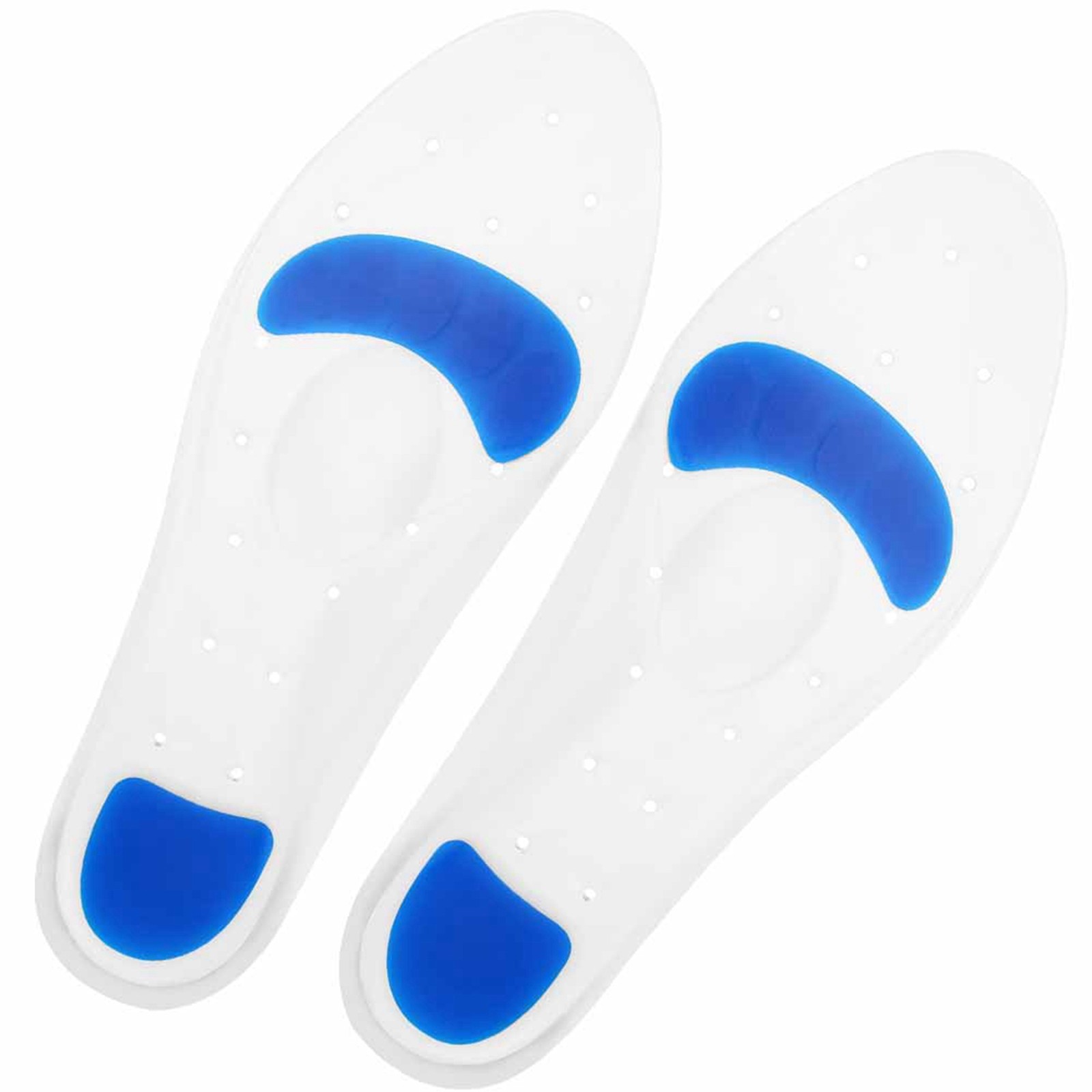 2 Pairs Elastic Silicone Insoles High Impact Absorption Arch Support For WT