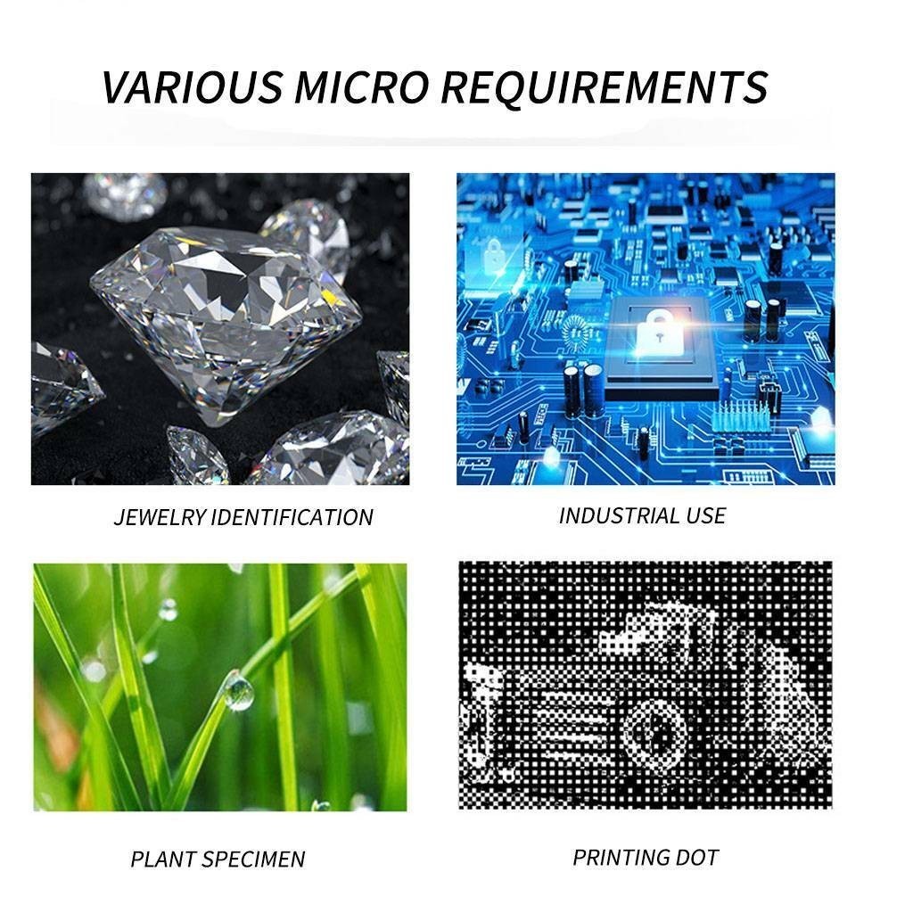 8LED USB Digital Microscope Biological Endoscope Magnifier Camera w/Stand 1000X