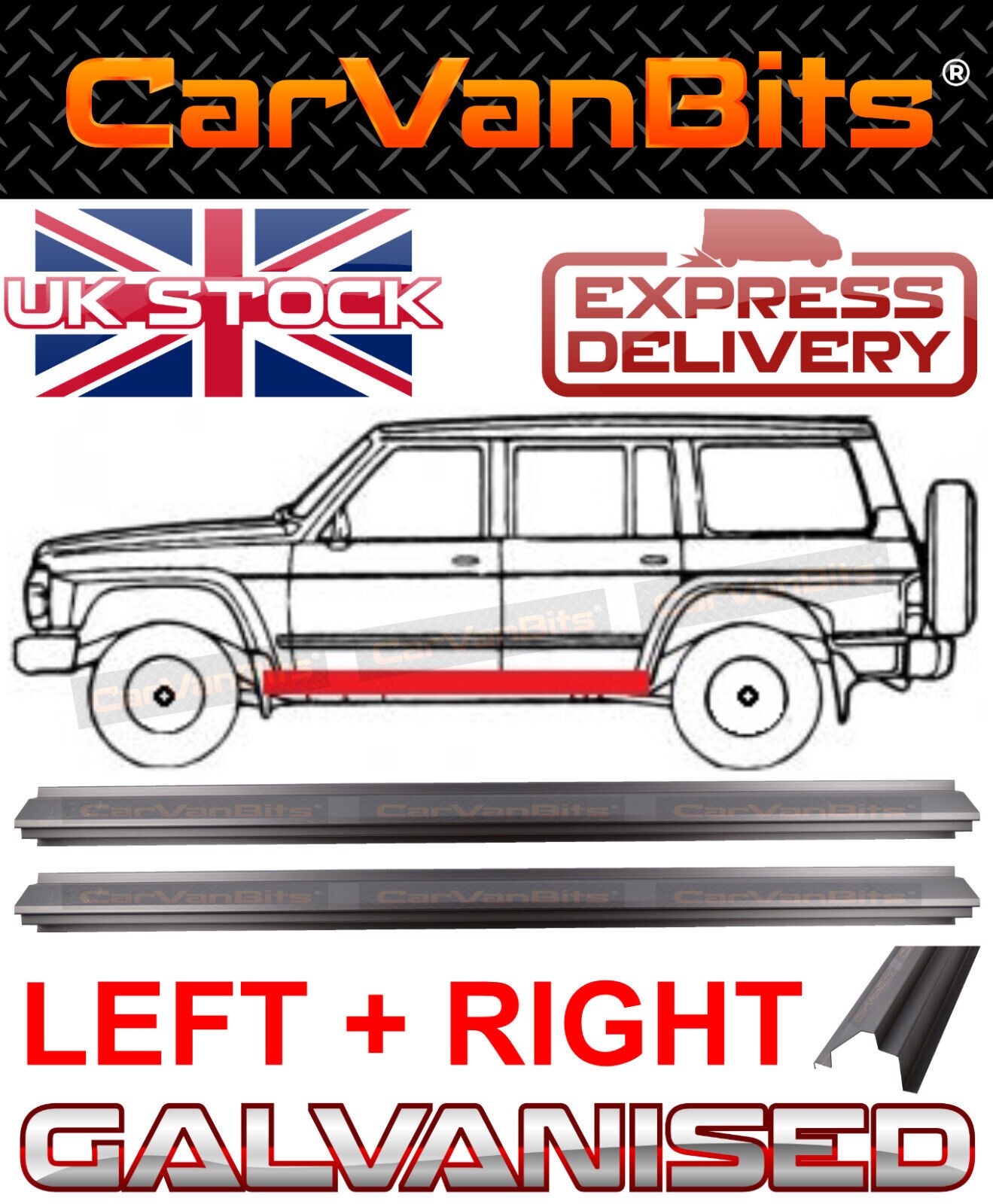 FOR NISSAN PATROL Y60 GY60 90-97 5 DOOR SILL REPAIR BODY RUST OUTER PANEL 180CM