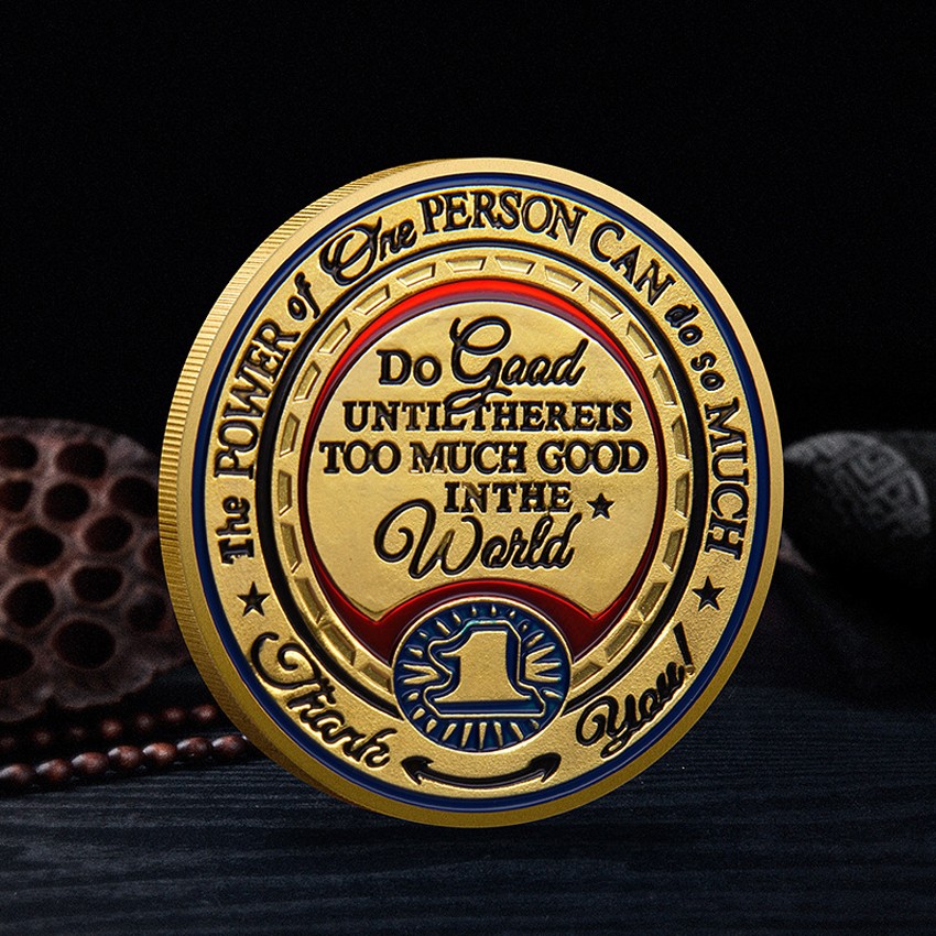10PCS Thank You For Making A Difference Gold Plated Commemorative Challenge Coin