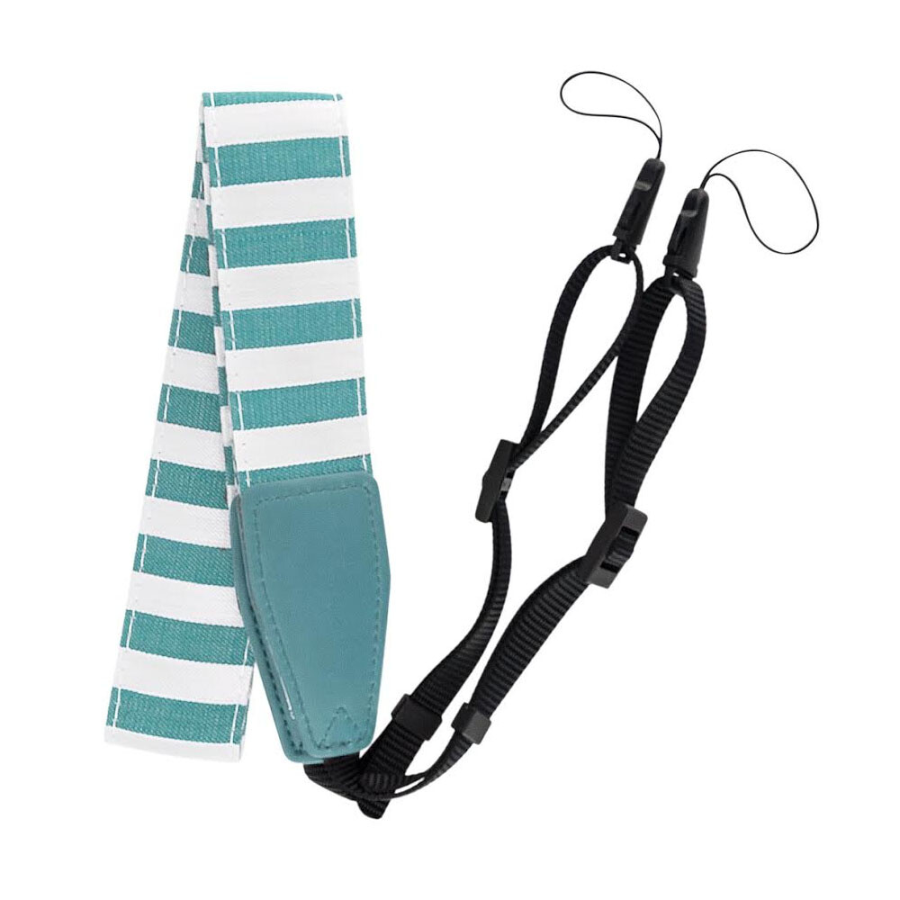 Blue & White Striped Camera Strap For The Fuji Instax Mini 9 Neck Shoulder