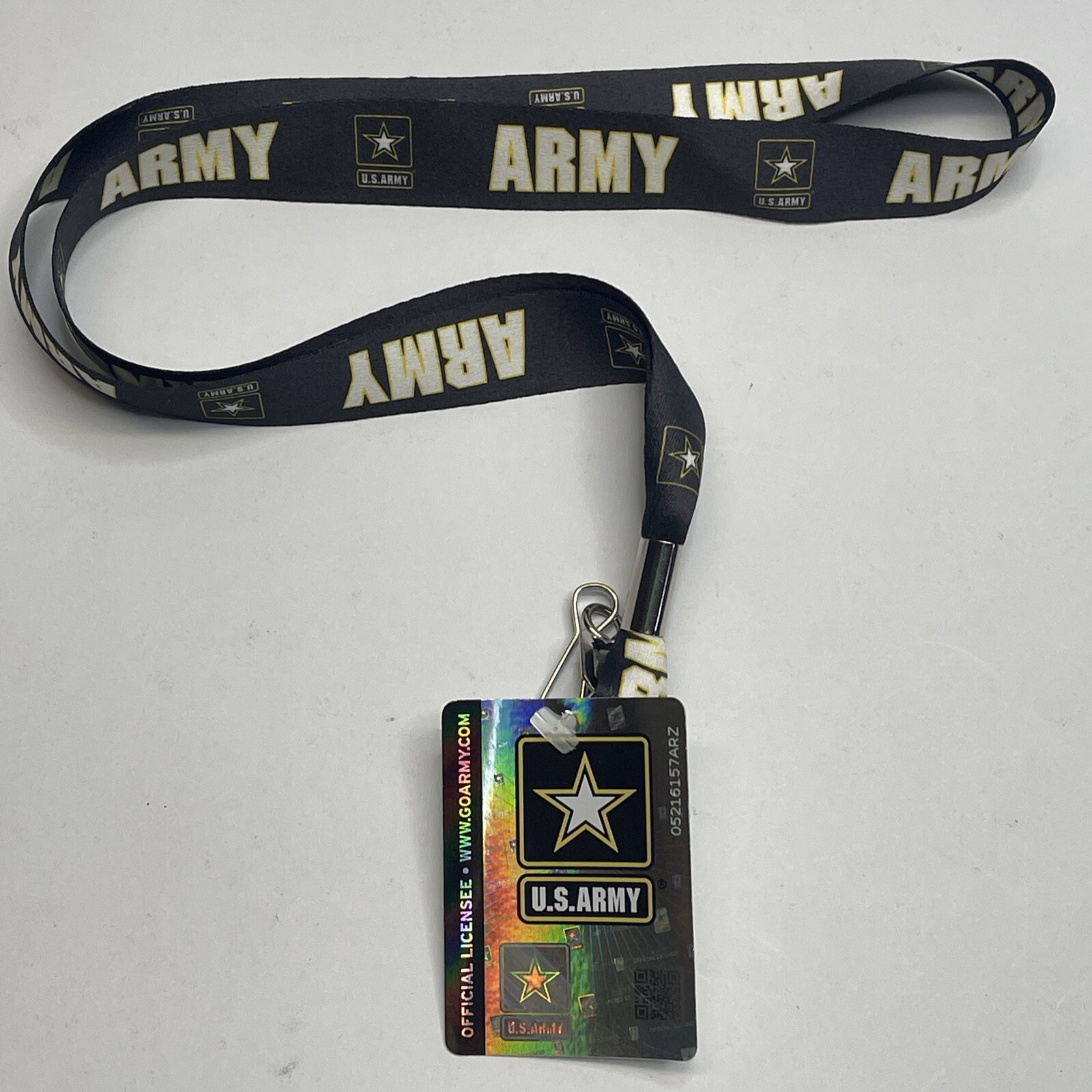 Hillman America US Army Black Lanyard Carry Keys & ID Card Swiveling Snap Hook