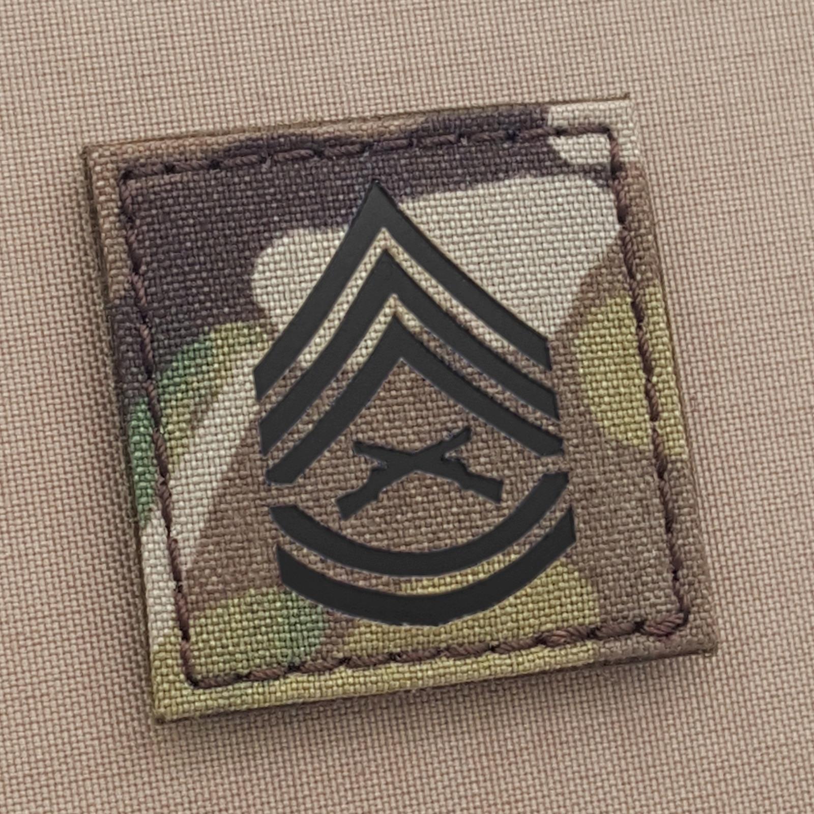 IR USMC Gunnery Sergeant GySgt E-7 rank multicam 2x2 US Marines tactical patch