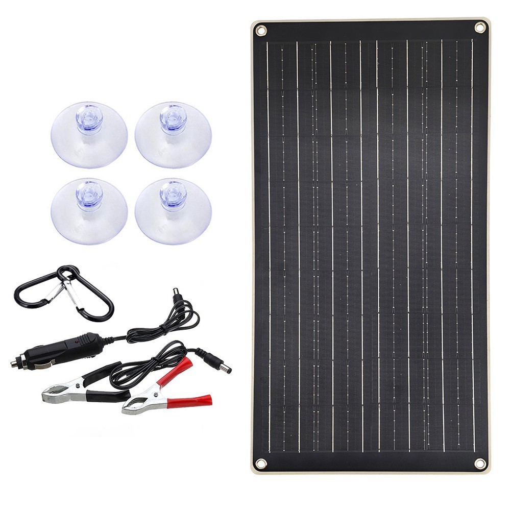 Portable Outdoor Solar Panel 40W 18V with Dual USB for Phone and Car Charging