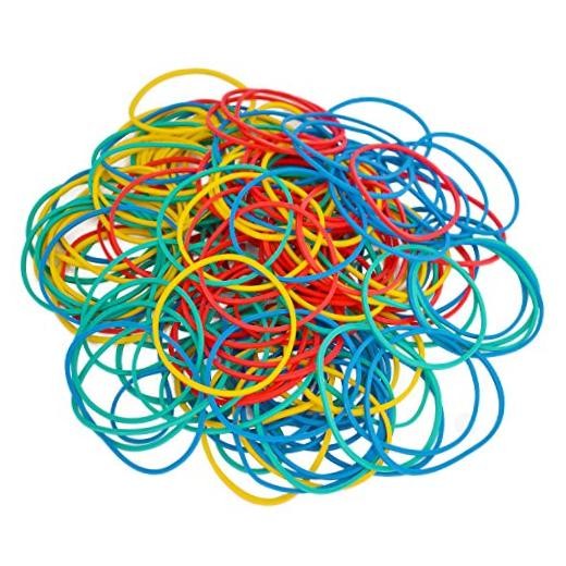400 PCS 2 Inch (50mm) Multi-Color Elastic Bands, Durable Stretchable Rubber