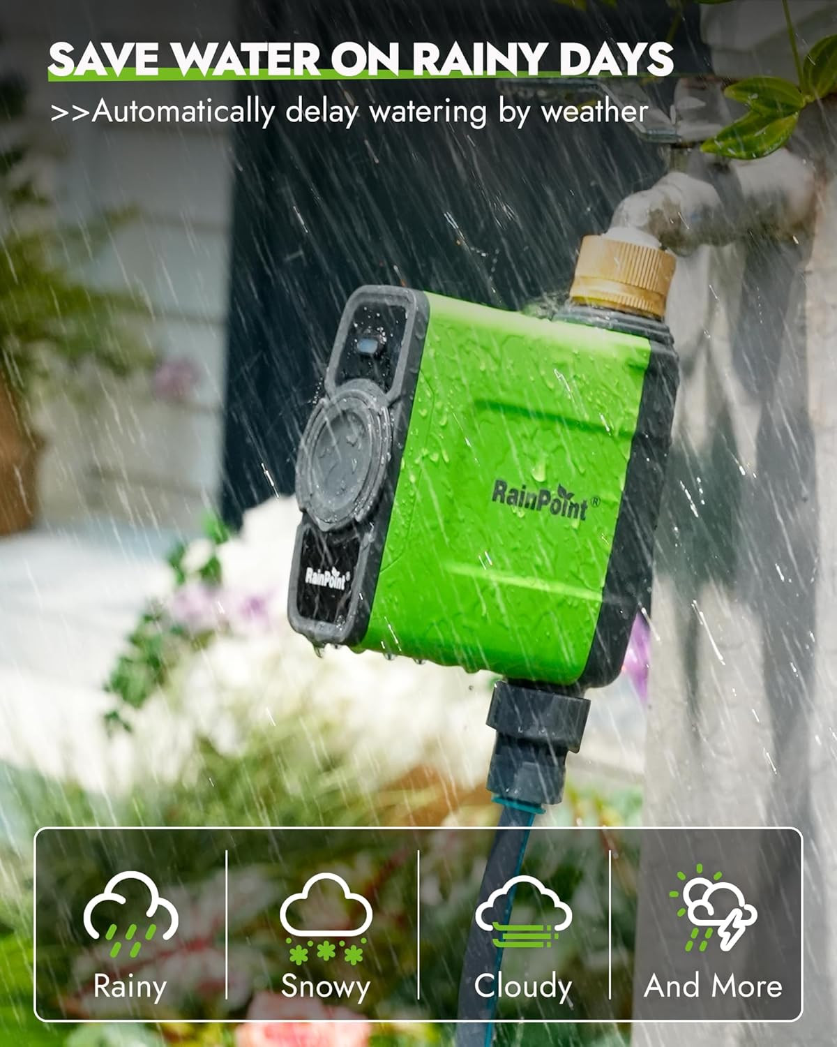 Smart Wifi Water Timer for Garden Hose with Rain Delay & Ethernet Support