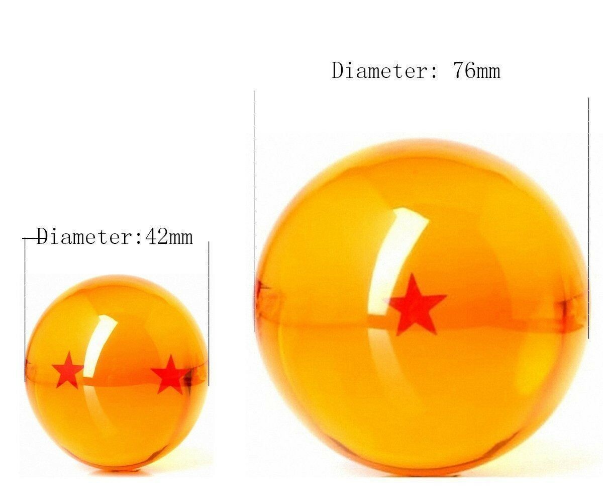 New Dragonball Z Dragon Ball Large 4 Stars Crystal Resin 3'' 7.6cm 1pc only