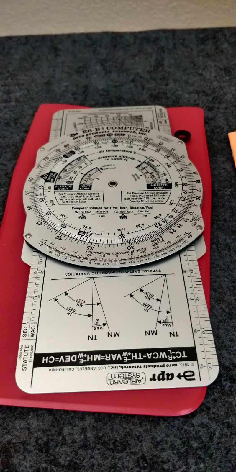APR E6-B Flight Computer Complete Instruction Manual Aero Products + Case - EXC