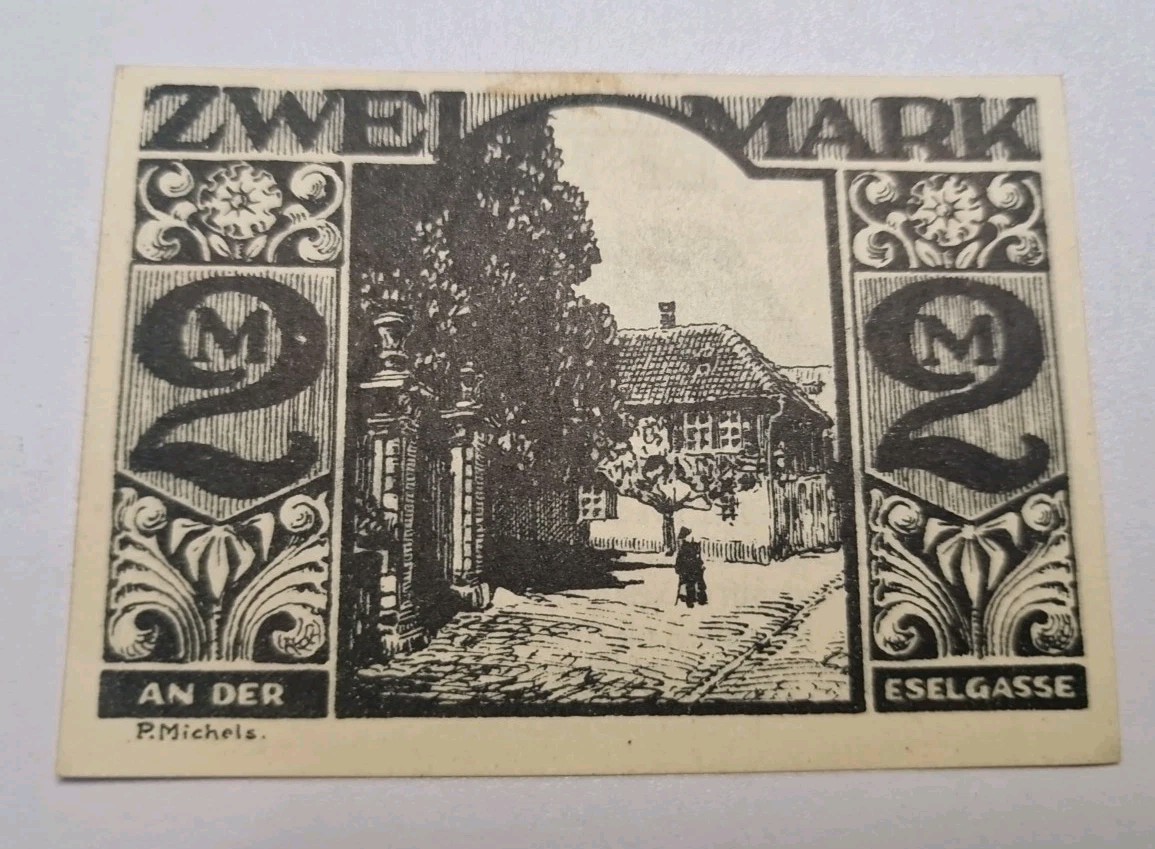 2 Mark 1921 Notgeld  Excellent Condition Old BANKNOTE Germany