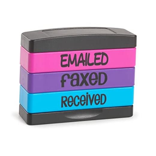 Stakz Pre-Inked Message Stamp – Emailed, Faxed, STAKZ EMAILED, FAXED, RECEIVED