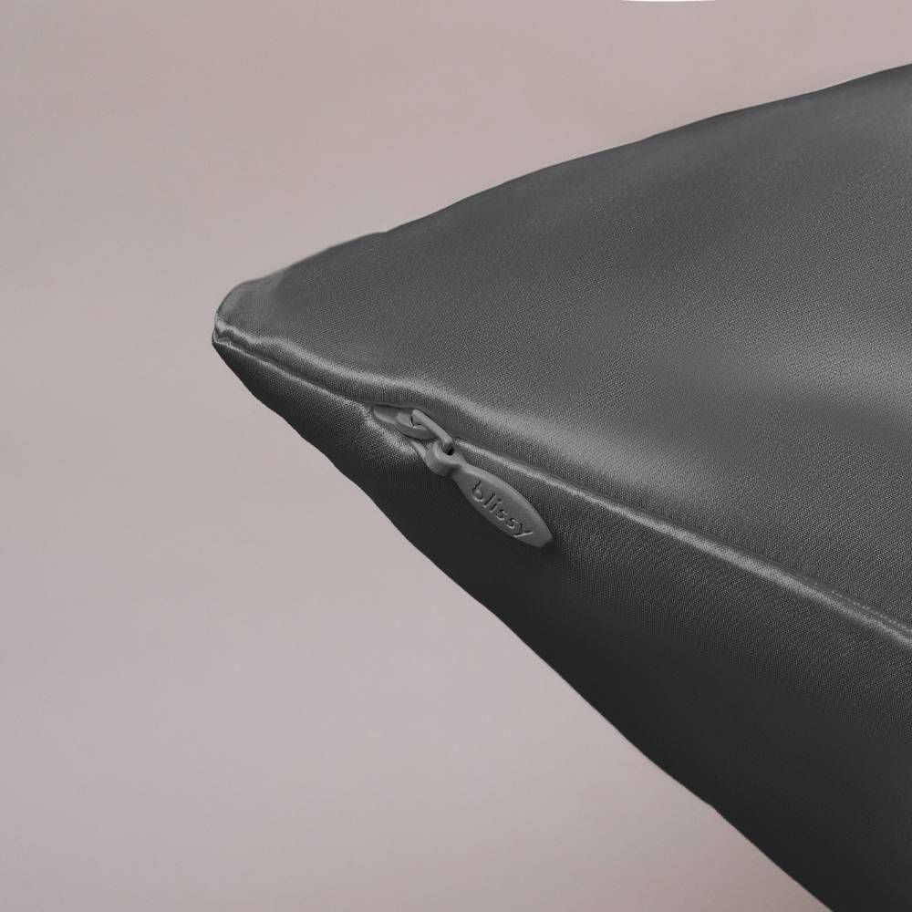 Blissy King 600 Thread Count Silk Pillowcase Dark Gray