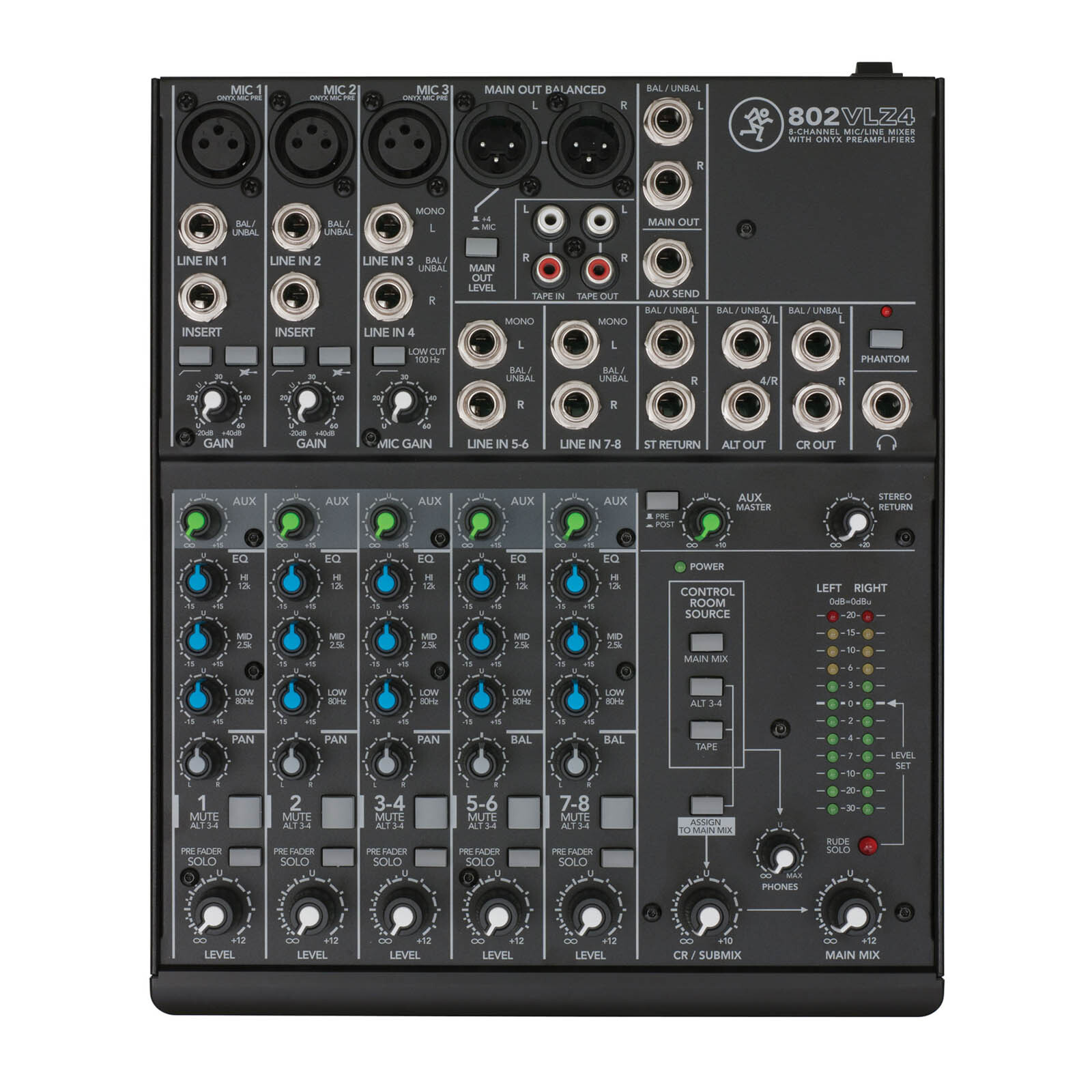 Mackie 802VLZ4 8-Channel Ultra-Compact Live Performance Studio Mixer Open Box
