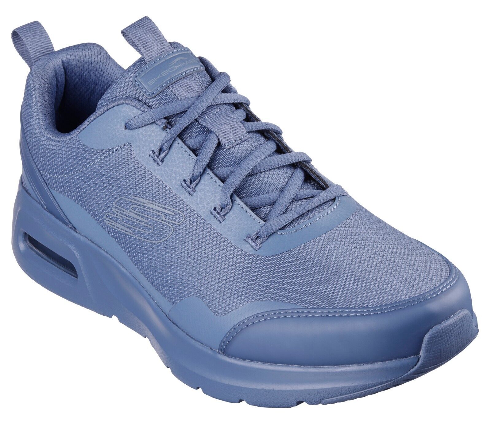 Skechers Air Shoes Men Sport Cushion Blue Court Memory Foam Mesh Comfort 232647