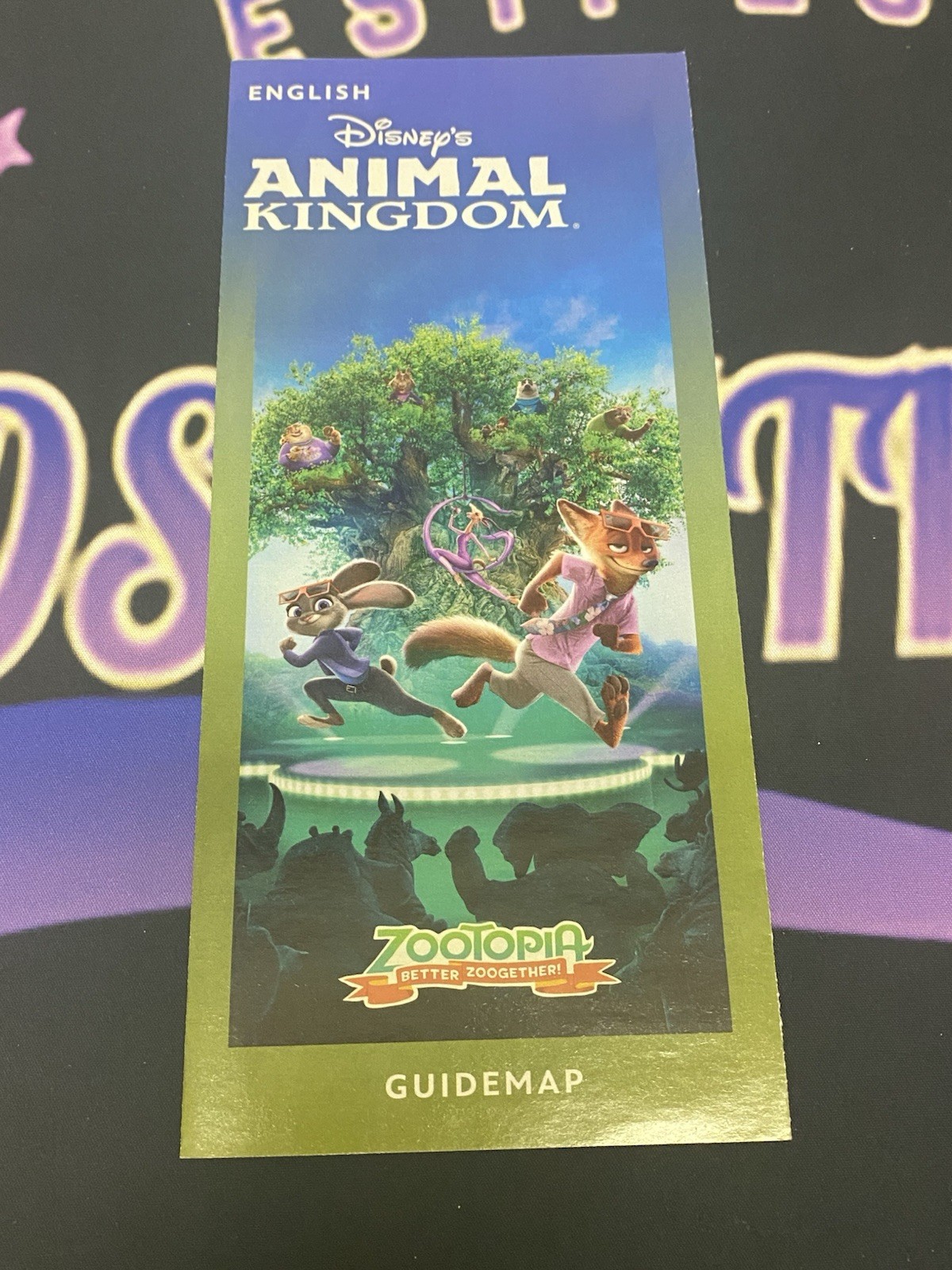 2025 Disney World Animal Kingdom Guide Map Zootopia NEW