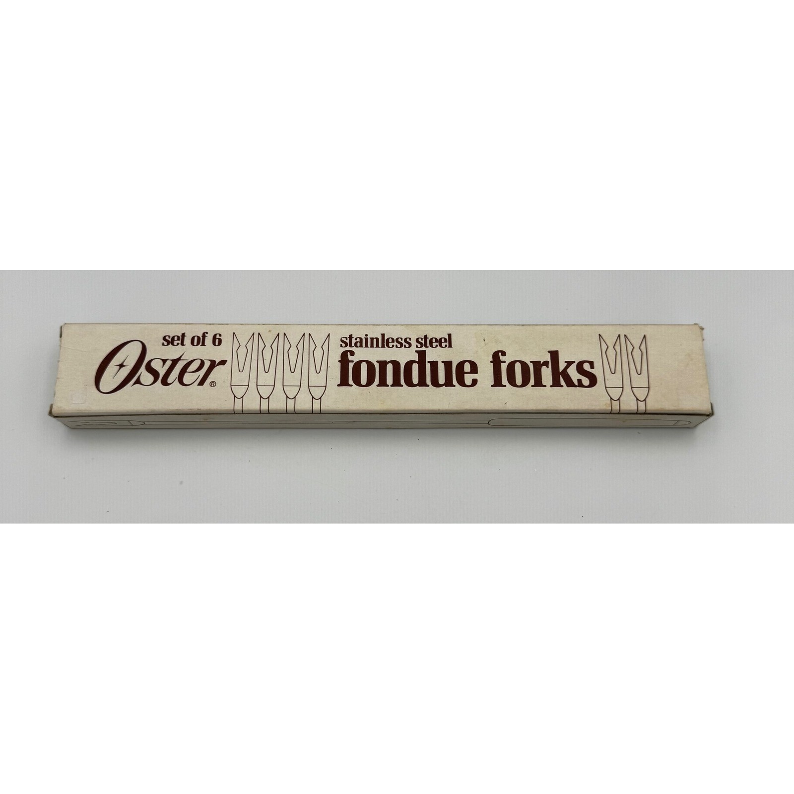 Vtg Oster Stainless Steel Fondue Forks Set of 6 MCM Unused In Box Japan