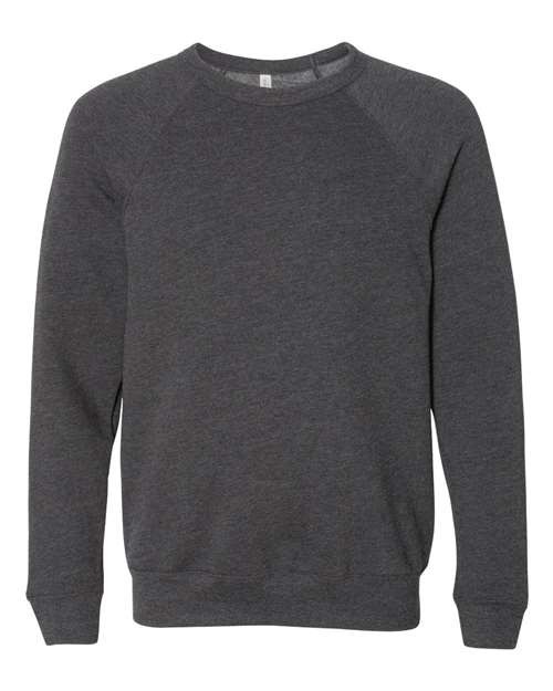 BELLA + CANVAS Unisex Sponge Fleece Raglan Crewneck Sweatshir | 46 Colors XS-3XL