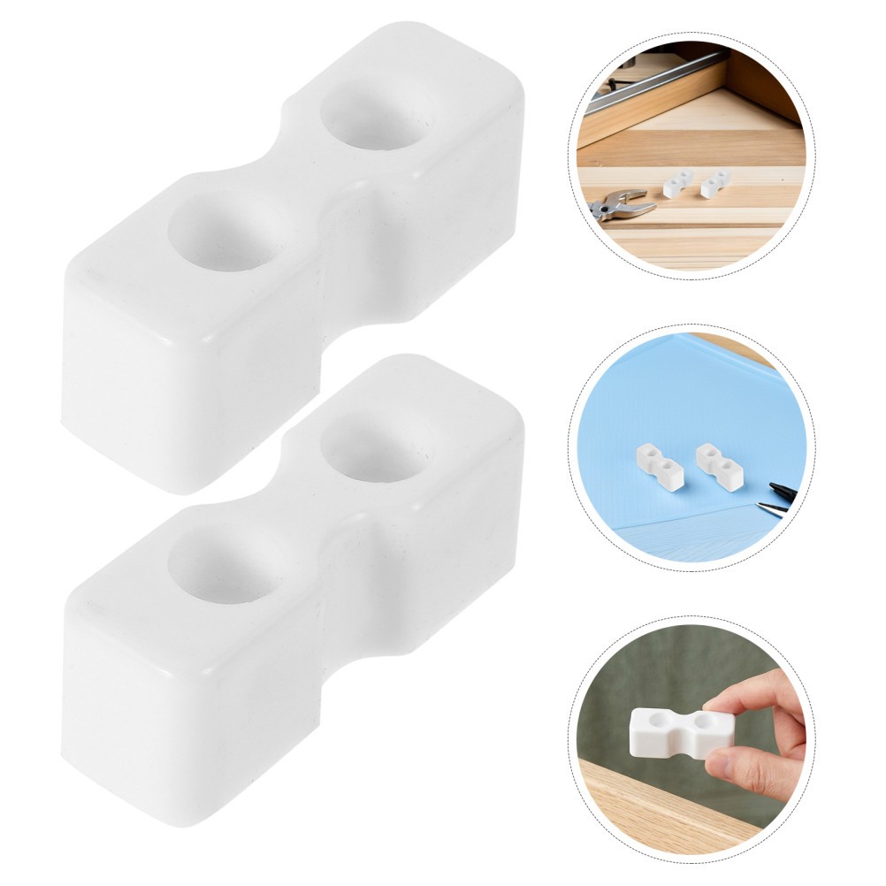 12Pcs Reusable Plastic Bed Frame Peags for Crib Board Hardware Support White