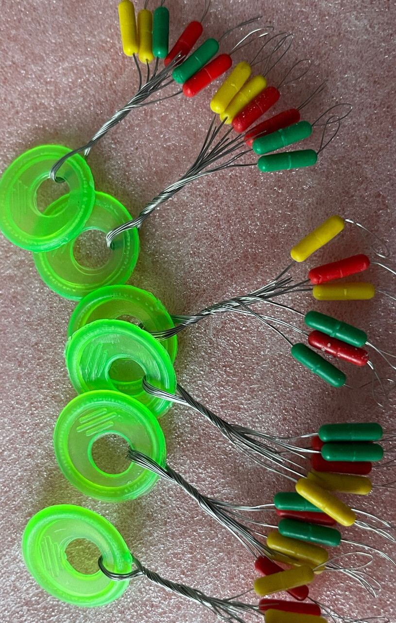 36x Tube Sliding Float Stops Rubber Grippa Barrel Rig Buffer Line Braid Fishing