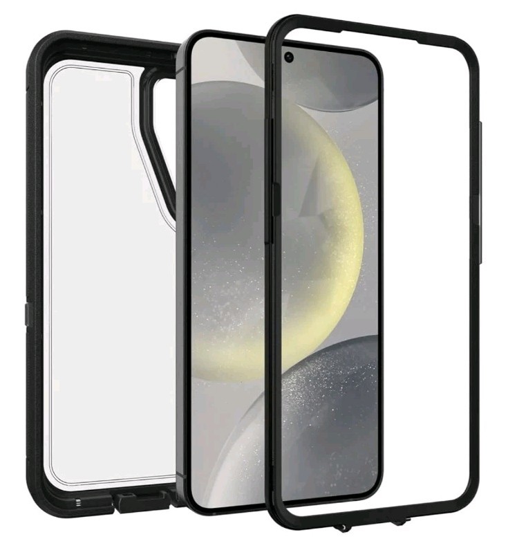 New OtterBox Samsung Galaxy S24 Defender Series XT Clear Case - Dark Side- Black