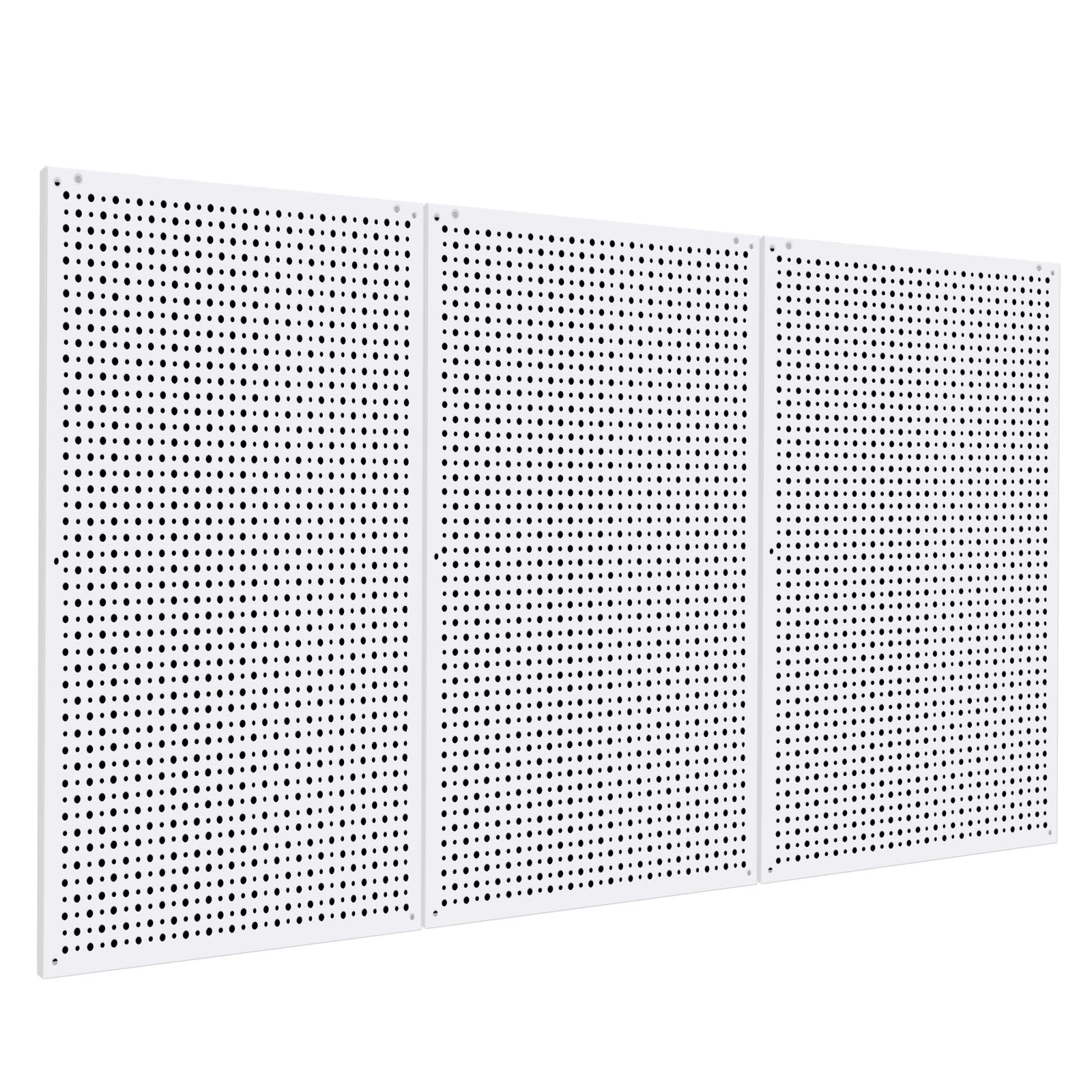 Pegboard Rack Garage Storage,Steel Pegboard Heavy Duty- 3 Pack 16-Inch X 24-I...