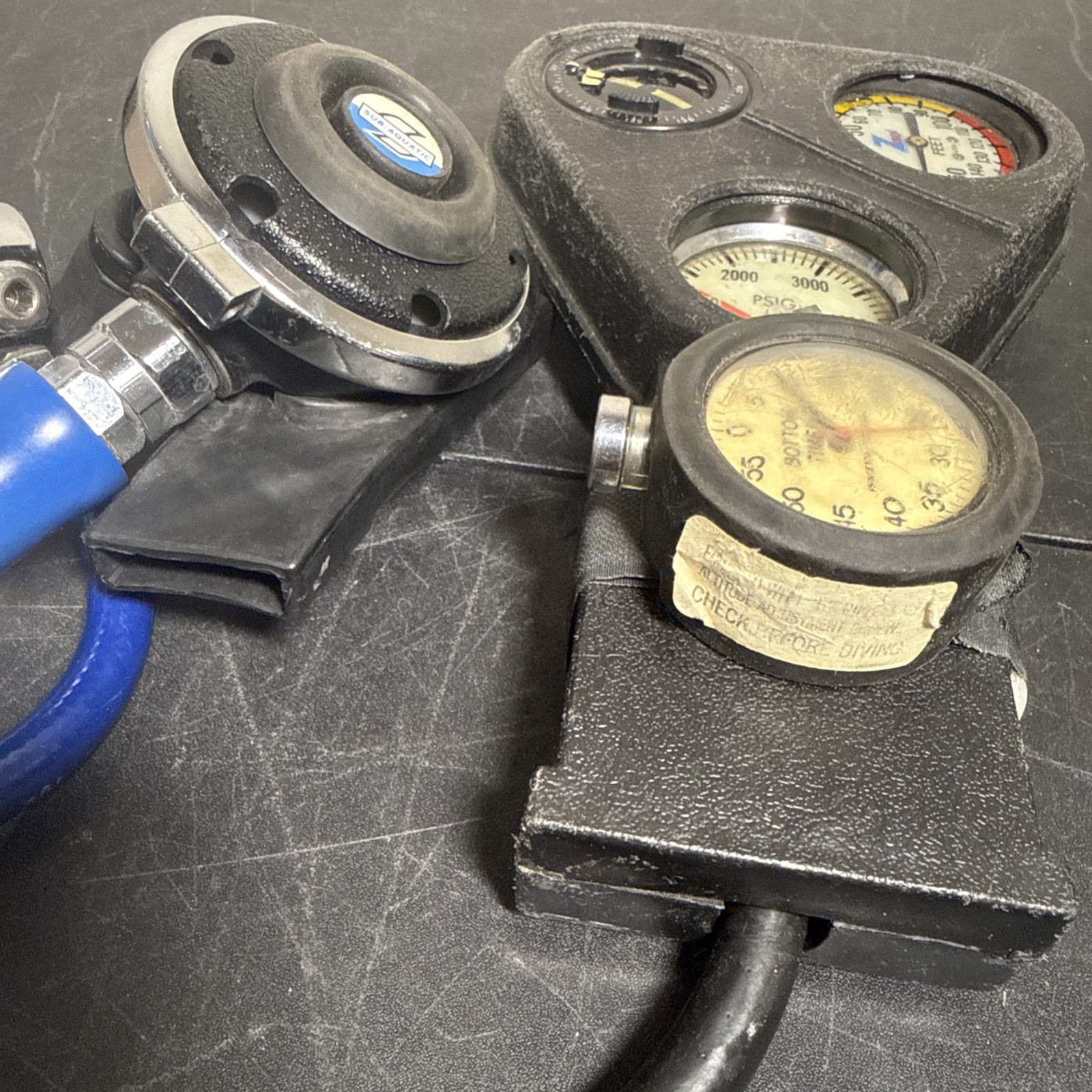Vintage Z90 Regulator Set with Sub Aquatic Untested