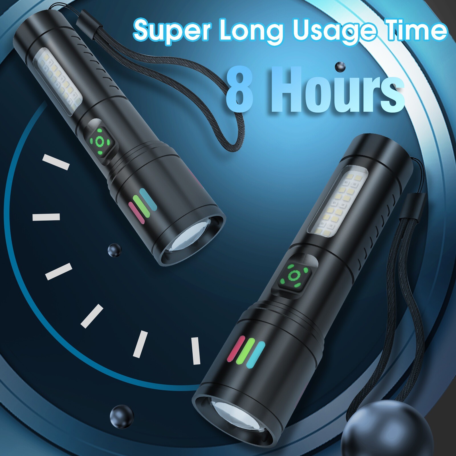 99000000 Lumen Super Bright LED Tactical Flashlight Rechargeable LED Work Lights