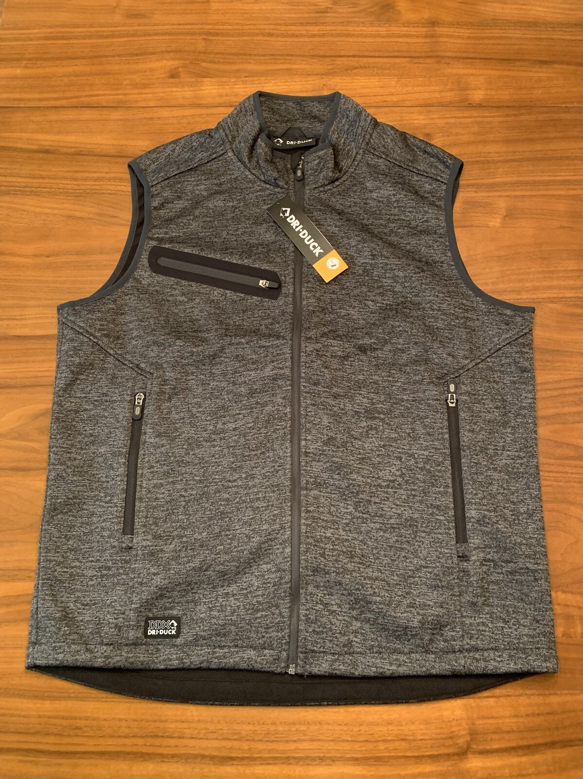 Dri Duck Compass Soft Shell Vest Mens XL Charcoal Storm Shield Performance NWT