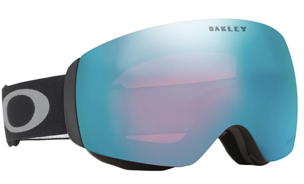NEW Oakley Flight Deck M Snow Goggles-Matte Black-Prizm Sapphire & Prizm Iridium