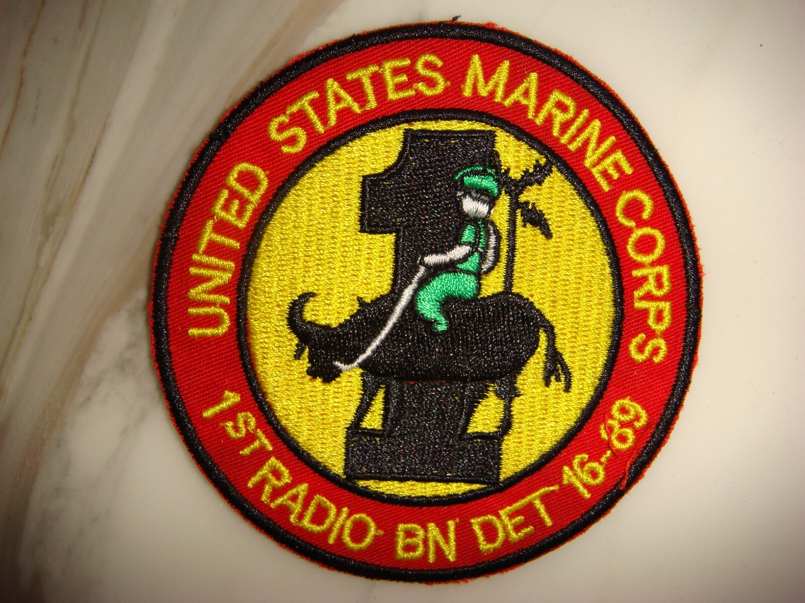 USMC MARINE 1st RADIO BATTALION DETACHMENT 16-89, VIETNAM WAR PATCH