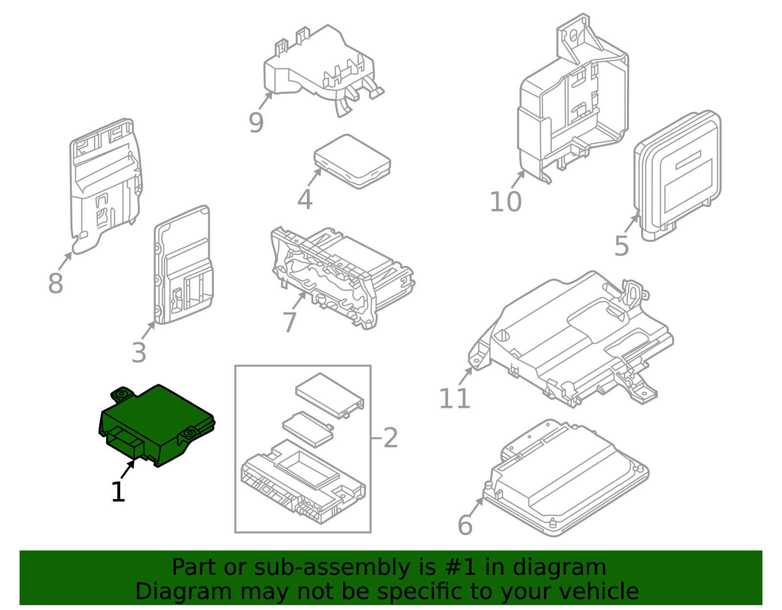Genuine Audi Control Module 80C-907-468-C