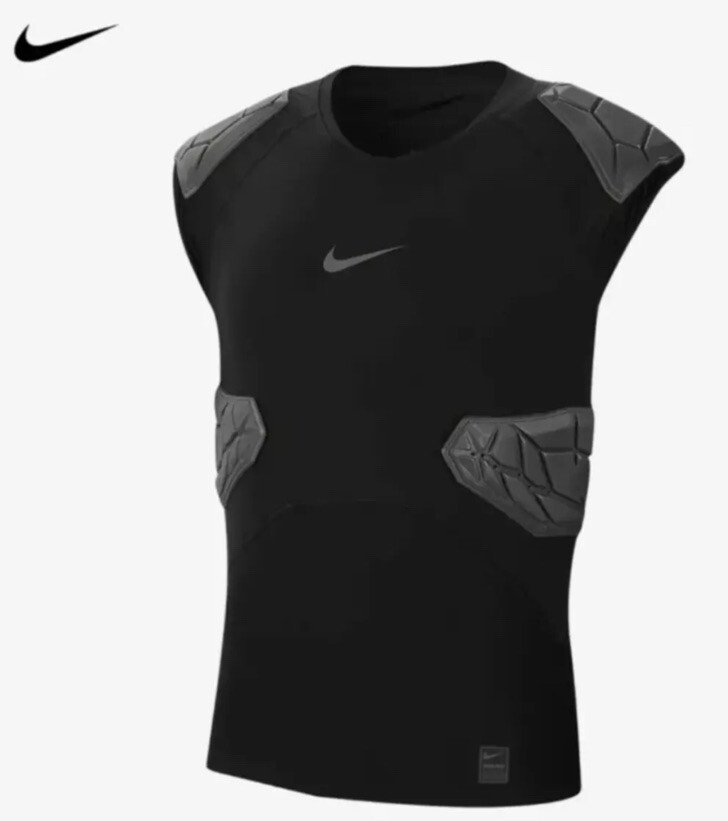 Nike Pro Hyperstrong Sleeveless 4-Pad Football Shirt Black AQ2733-010 Men Sz S