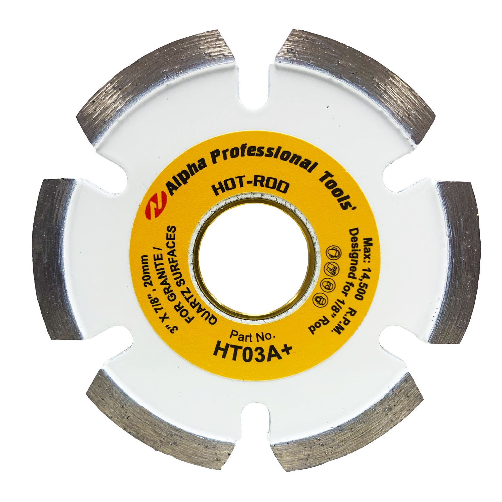 Alpha Professional Tools Hot-Rod Granite 3"- For 1/8" Rod- HT03A+