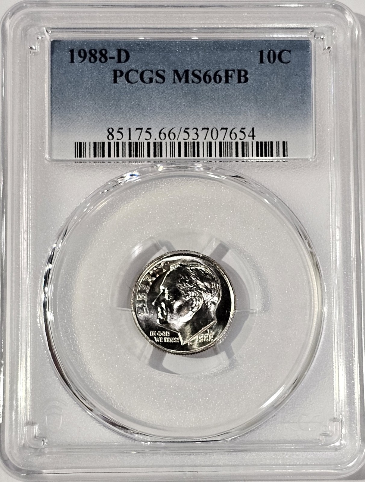 1988-D Roosevelt Dime MS66 FB PCGS